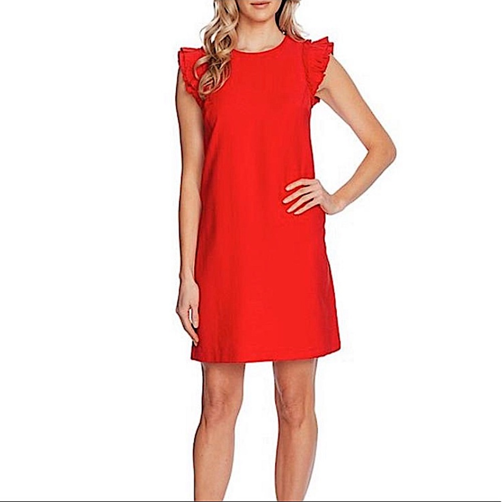 NWT CeCe flutter Short Sleeve shift dress